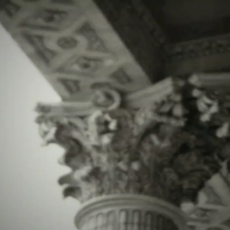 From the maison's archives: a column, a family by the car, a summer garden.