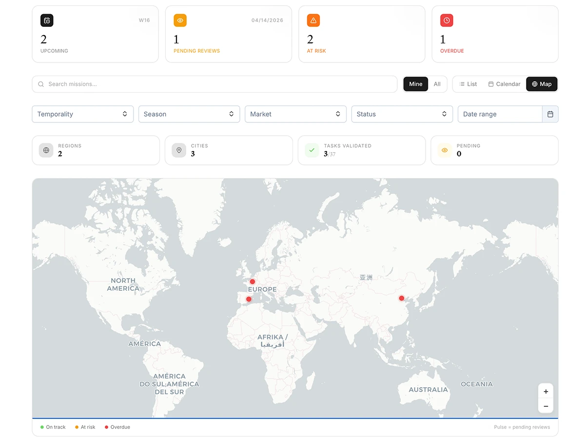 Operations dashboard for VM and workforce management